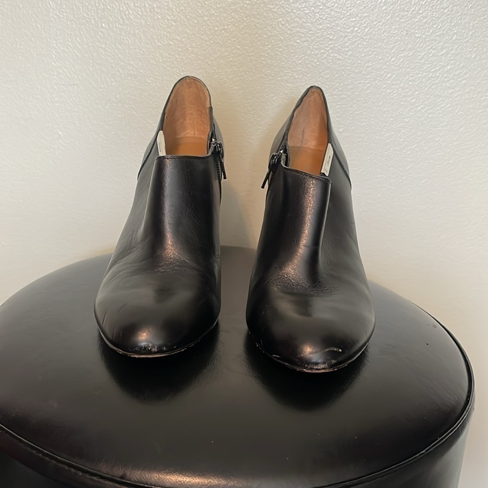 COACH Seneca Womens Side Zipped Round Toe Stiletto Heels Booties Black Leather - Picture 5 of 11
